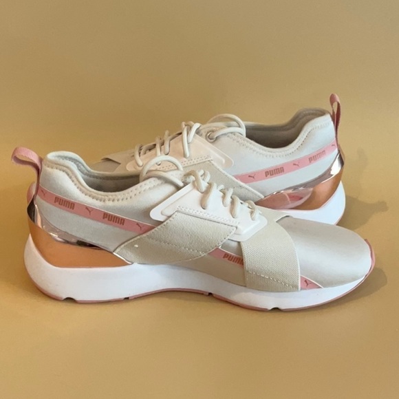 PUMA Muse X-2 Metallic Pastel Parchment Rose Gold - Picture 3 of 8